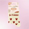 Chaussettes paillettes coeurs rouges avec message "Je t'aime" pour femmes