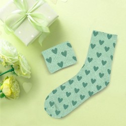 Chaussettes paillettes coeurs verts pour femmes