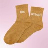 Chaussettes à paillettes avec message duo "Reine des gaffes" - Femmes