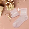 Chaussettes paillettes femme avec message "Princesse"