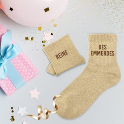 Chaussettes à paillettes beiges idée cadeau femmes