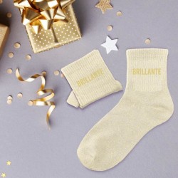 Idée cadeau femme chaussettes à paillettes Brillante