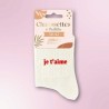 Chaussettes pailletées inscription Je t'aime
