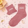 Chaussettes paillettes Coquine idée cadeau femme