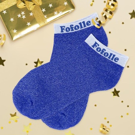 Socquettes à paillettes bleues Fofolle idée cadeau