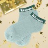 Socquettes à paillettes bleues Rêveuse idée cadeau
