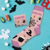 Cadeau chaussettes à paillettes pour halloween message Diabolique