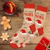 Cadeau chaussettes à paillettes pour Noël message La mère Noël