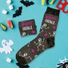 Cadeau chaussettes à paillettes pour halloween message Beauté Fatale