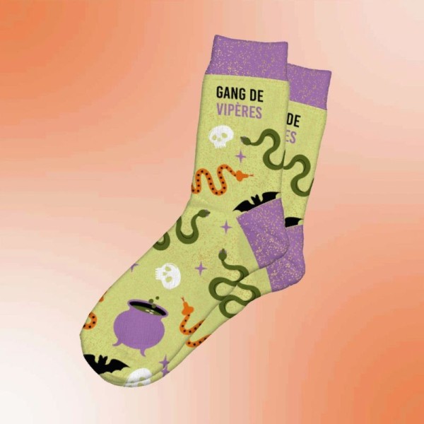 Chaussette à paillette Halloween Gang de Vipères