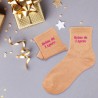 Idée cadeau chaussettes à paillettes Reine de l'apéro
