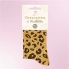 Chaussettes paillettes léopard pour femme